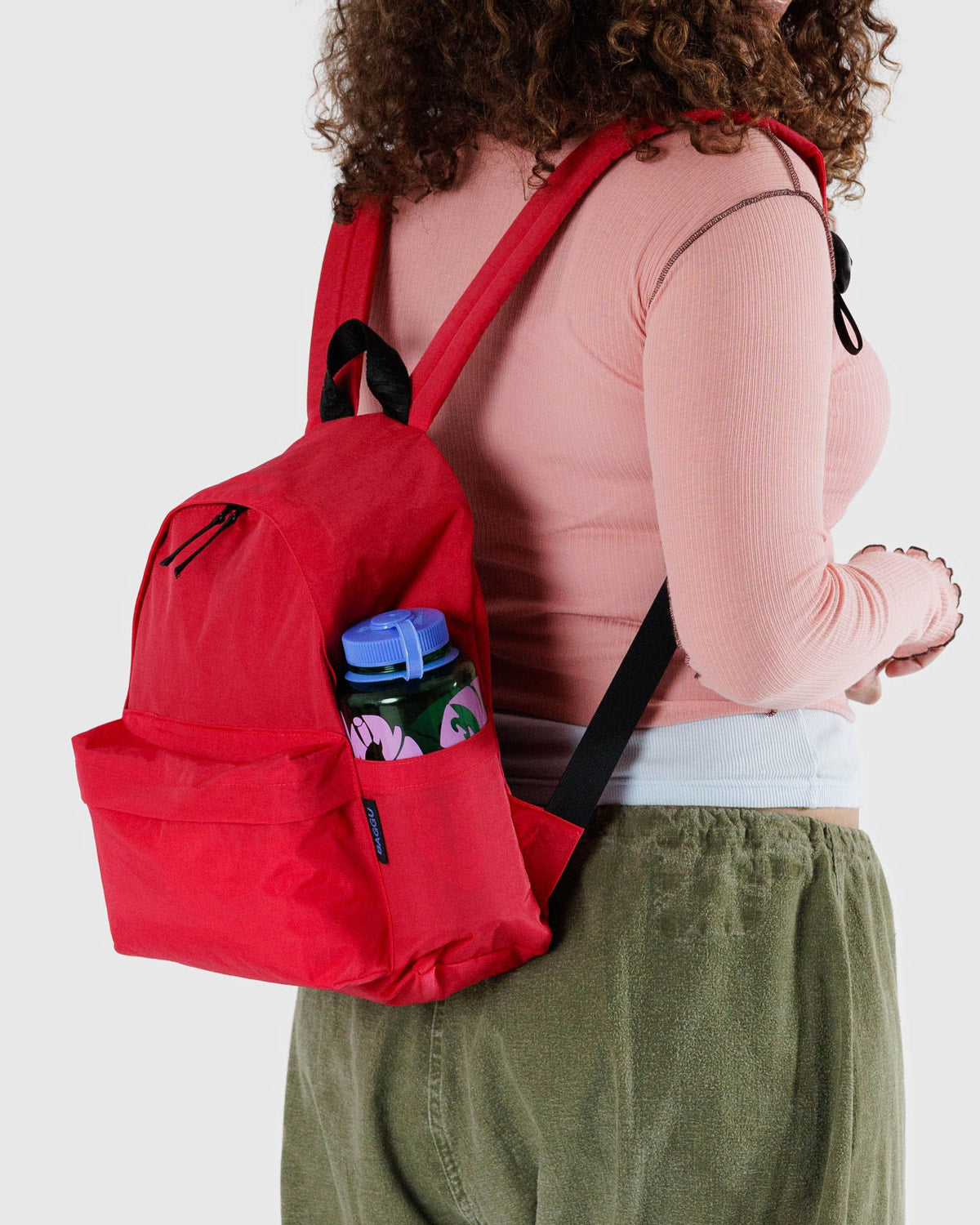 Medium Nylon Backpack Candy Apple
