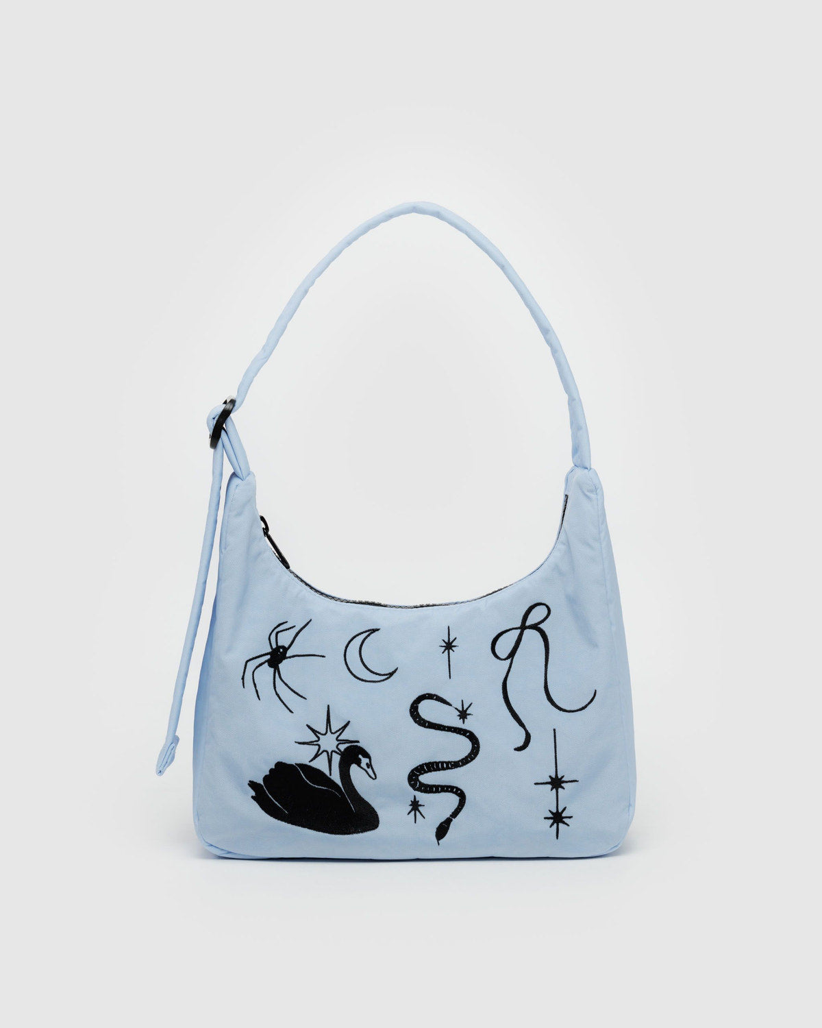 Mini Nylon Shoulder Bag  Embroidered Ballet Icons