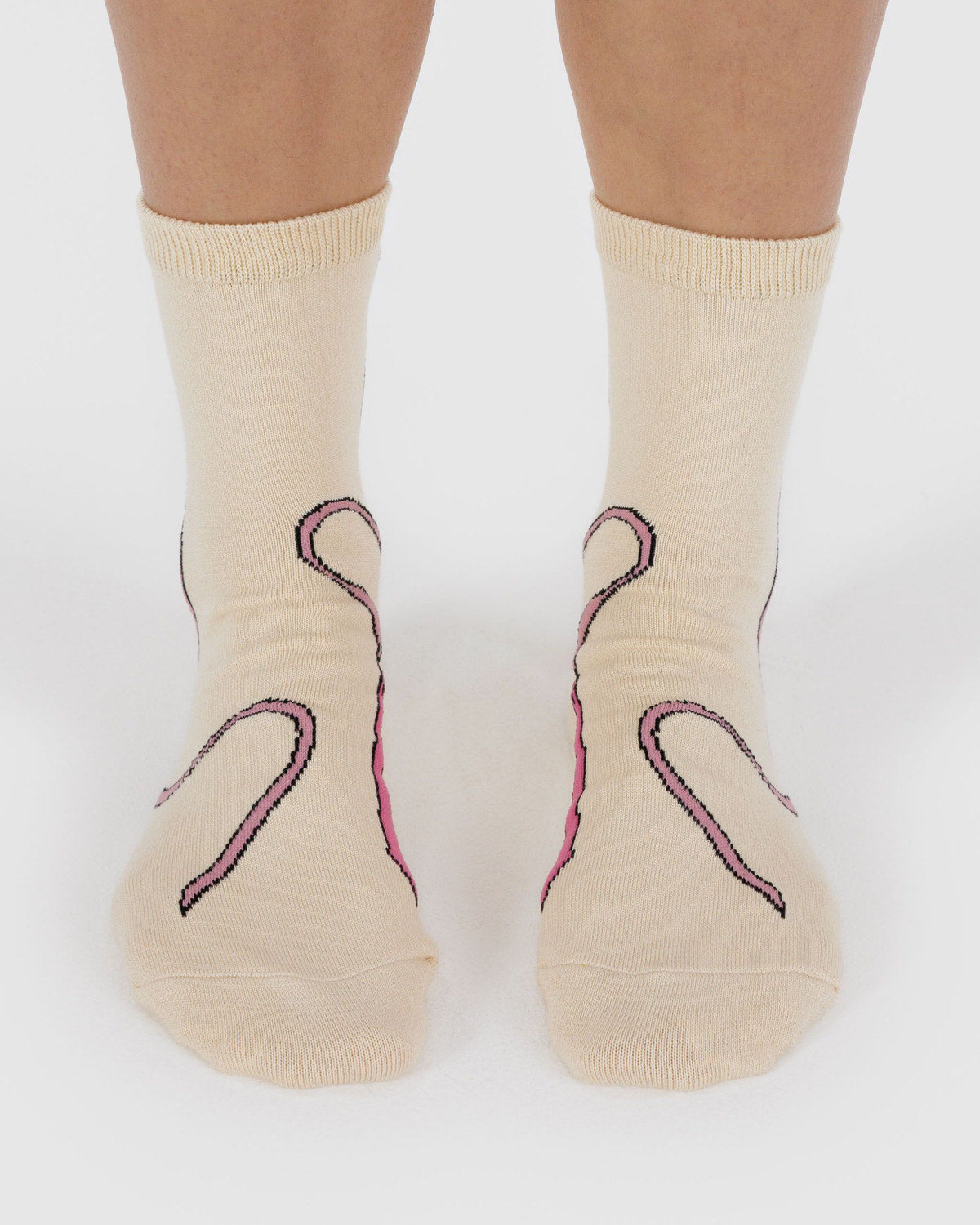 Crew Sock Pink Bow