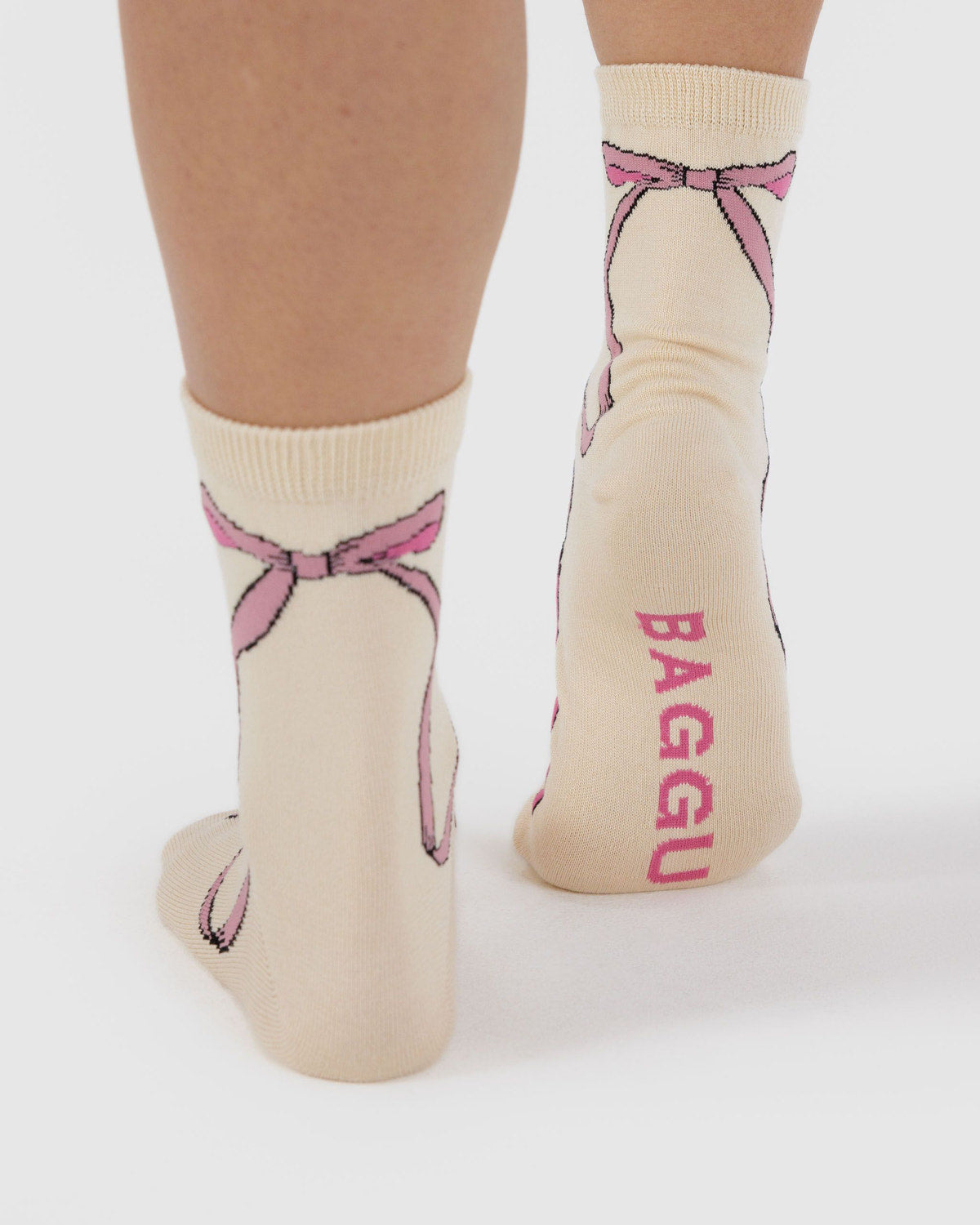 Crew Sock Pink Bow