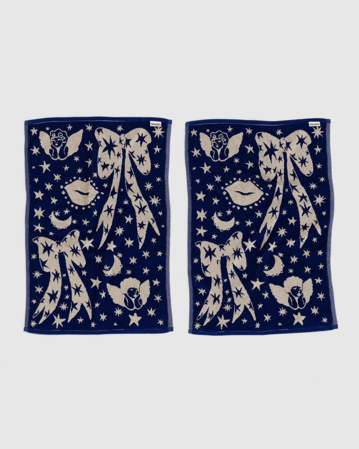 Hand Towel Set of 2 Cherub Bows
