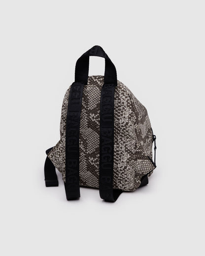 Mini Nylon Backpack Snakeskin