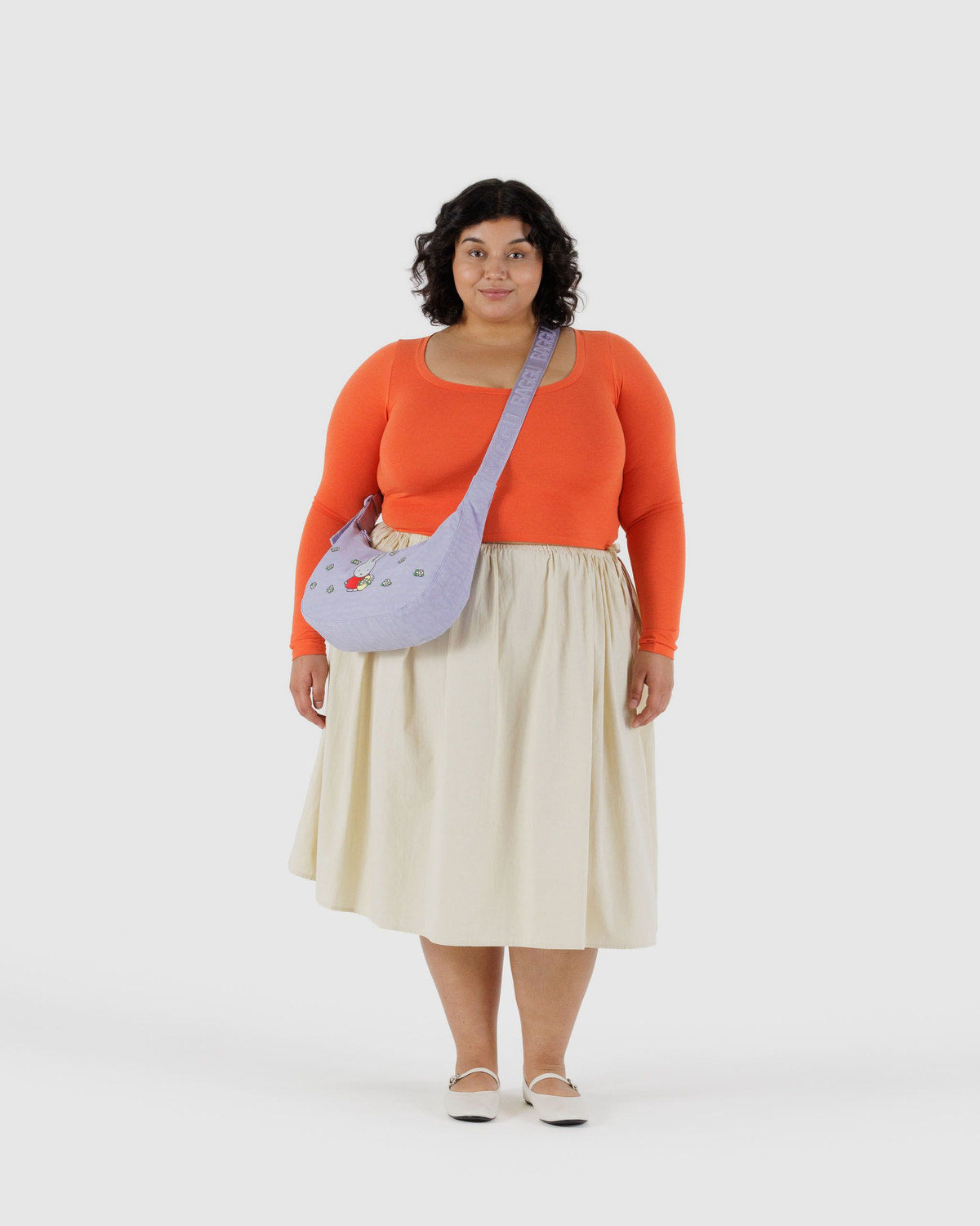 Medium Nylon Crescent Bag Embroidered Miffy