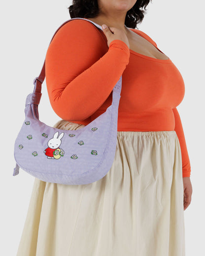 Medium Nylon Crescent Bag Embroidered Miffy