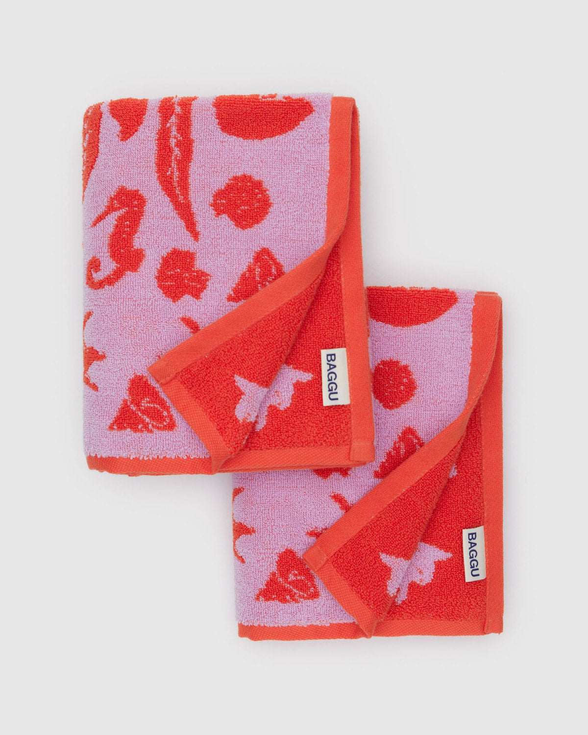 Hand Towel Set of 2 Sea Shells