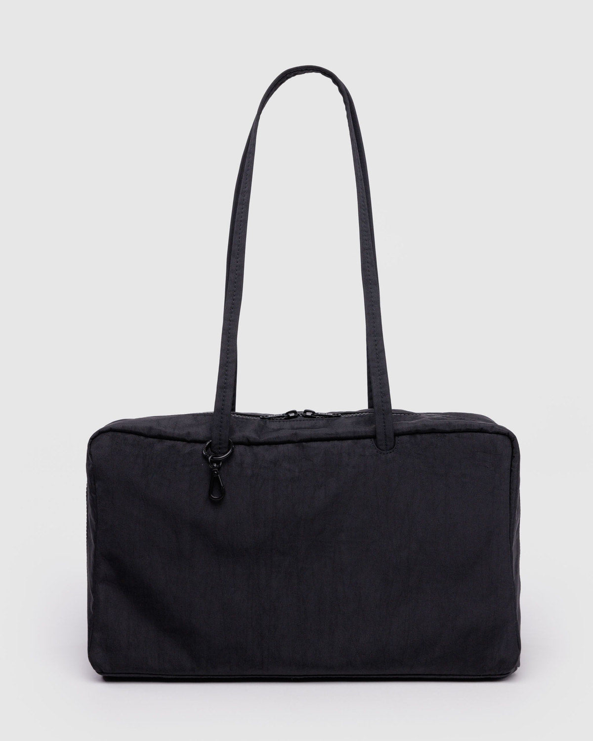 Medium Nylon Bowler Bag Black