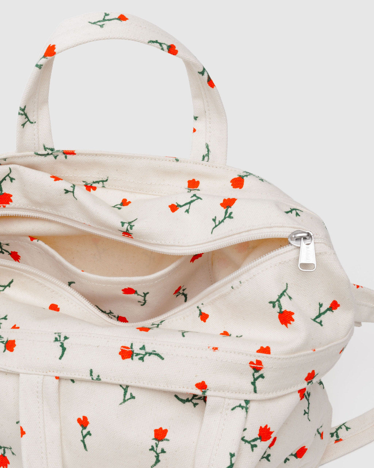 Horizontal Zip Duck Bag Painted Wildflower