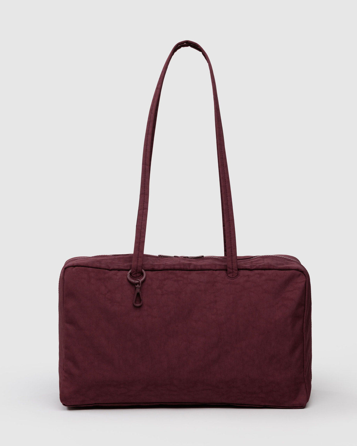 Medium Nylon Bowler Bag Mahogany