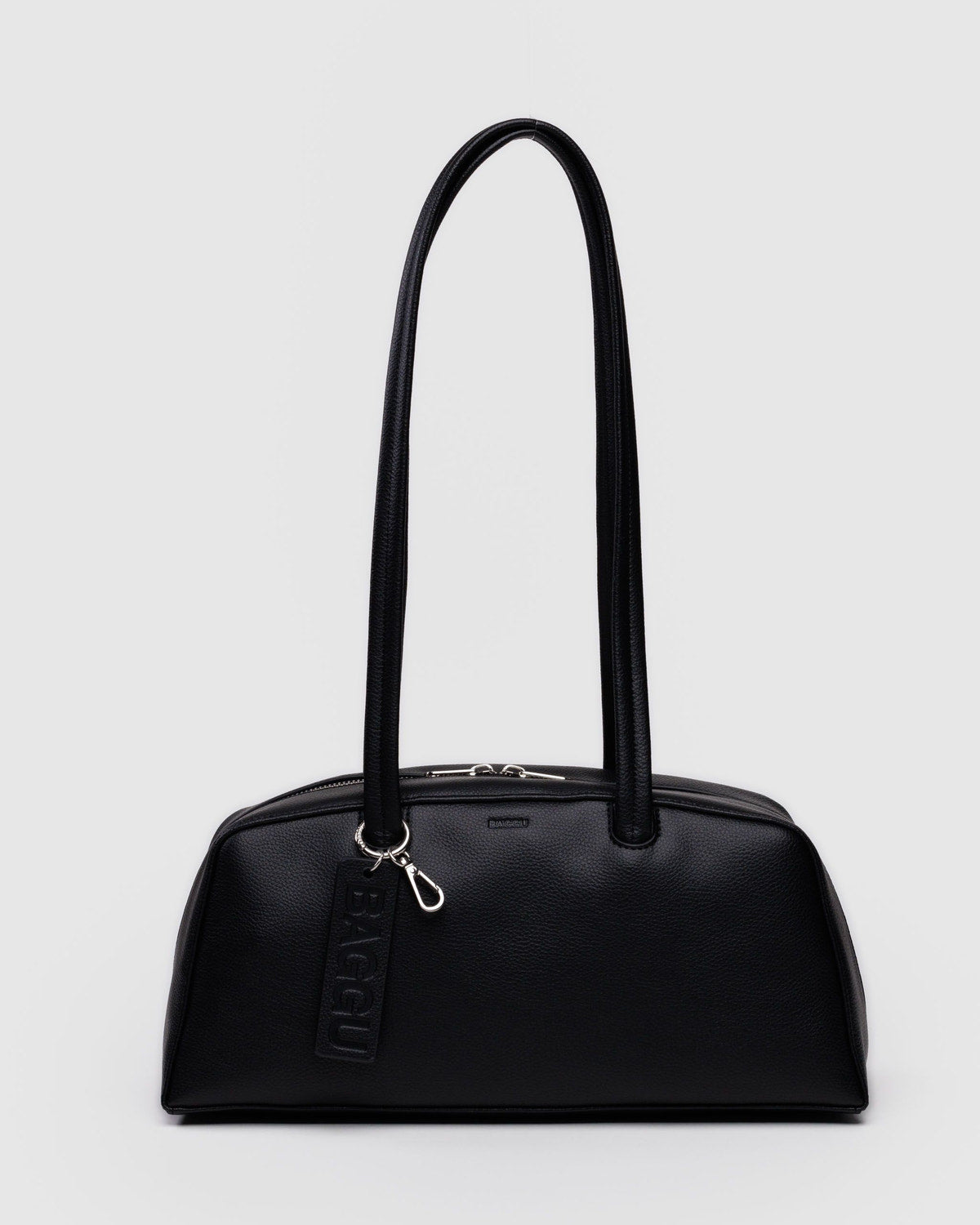 Recycled Leather Bowler Bag Black