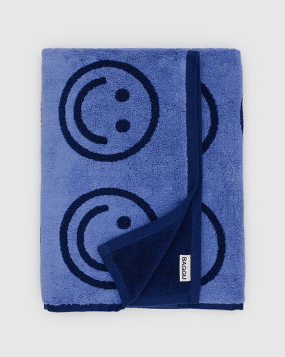 Bath Towel Happy Blue