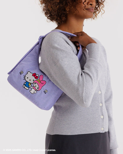 Mini Nylon Shoulder Bag  Embroidered Hello Kitty & My Melody
