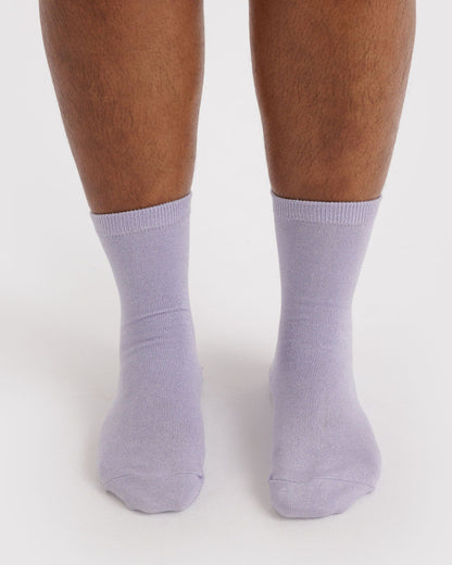 Crew Sock Lilac Metallic