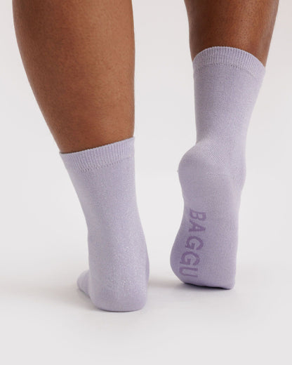Crew Sock Lilac Metallic