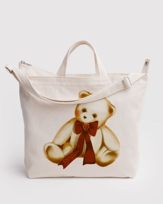 Horizontal Zip Duck Bag Teddy Bear