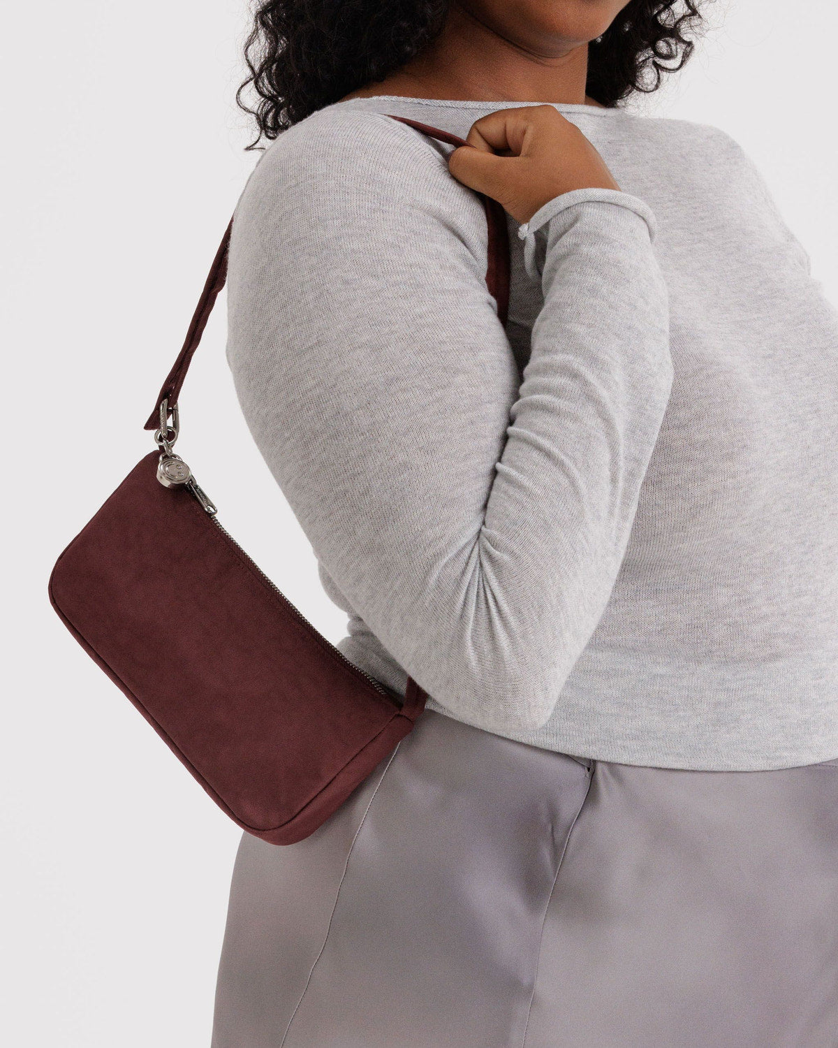 Nylon Pochette Mahogany