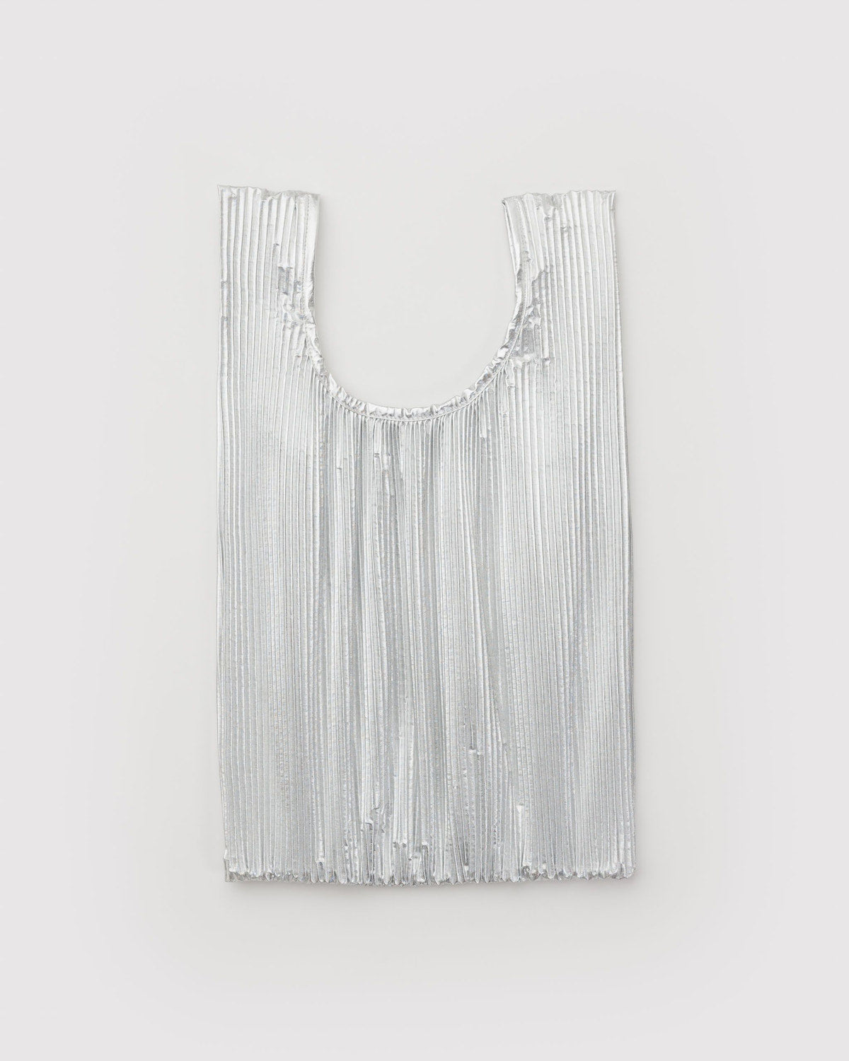 Pleated Baggu Chrome Metallic