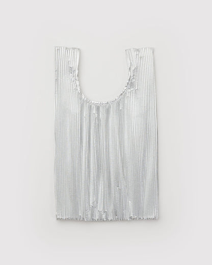 Pleated Baggu Chrome Metallic