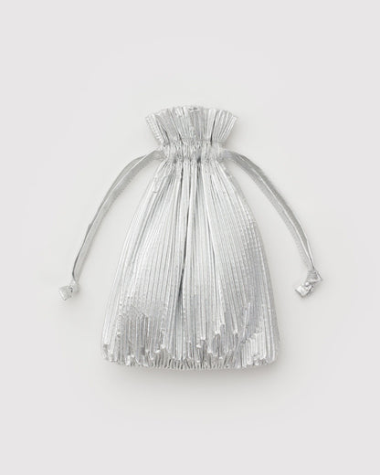 Pleated Baggu Chrome Metallic