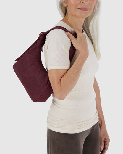 Mini Nylon Shoulder Bag  Mahogany