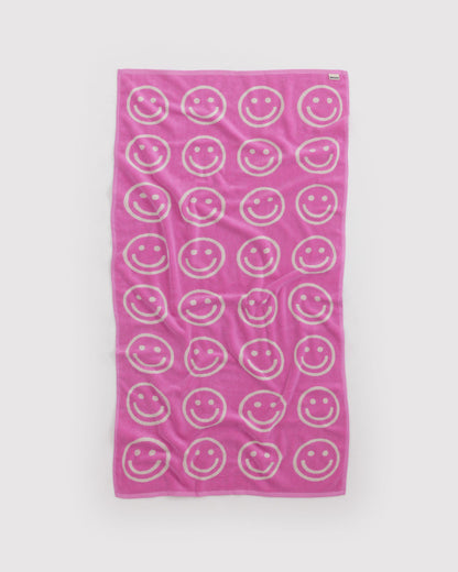 Bath Towel Happy Pink