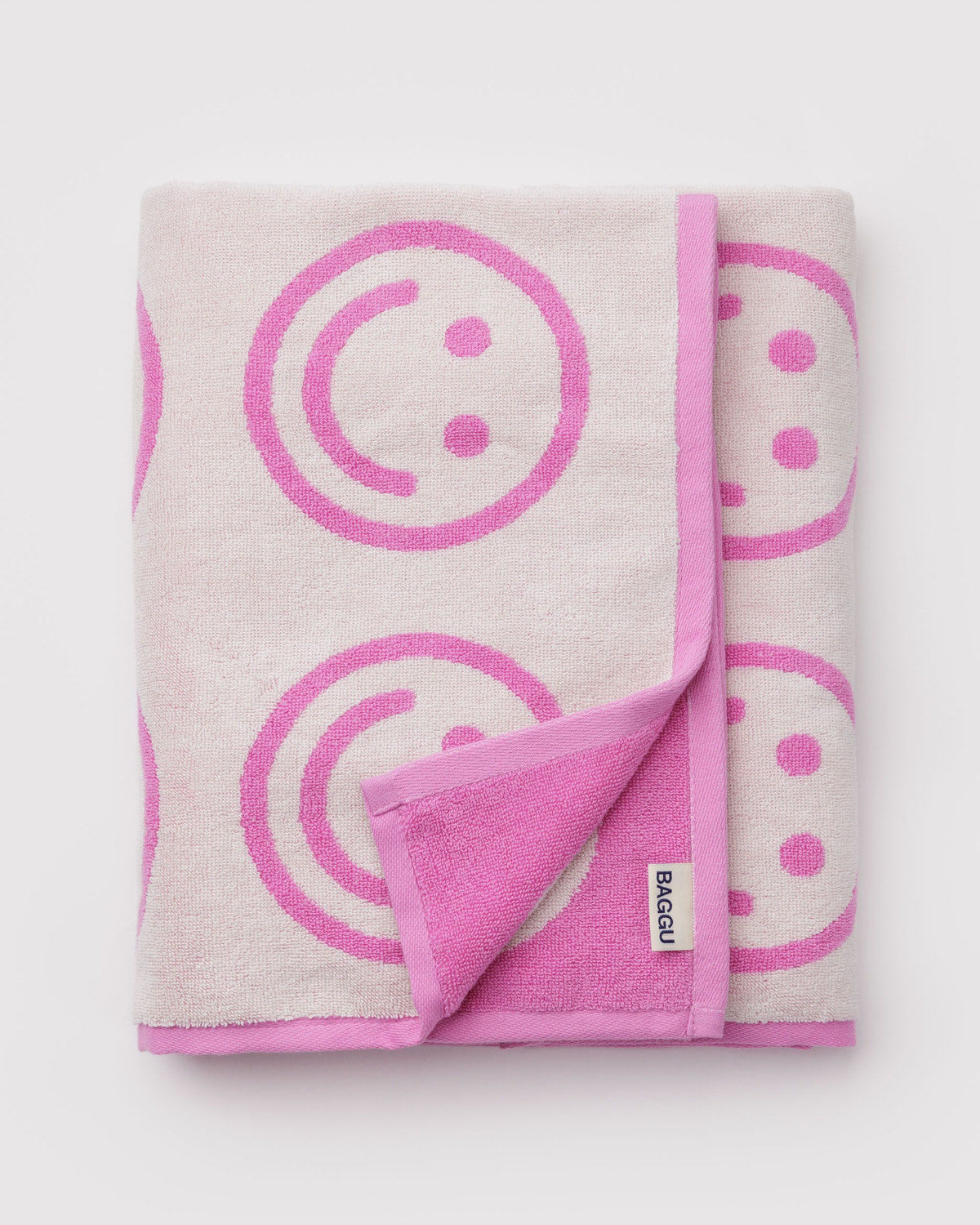 Bath Towel Happy Pink