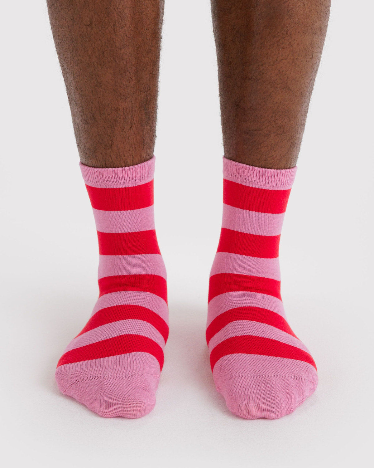 Crew Sock Pink Stripe