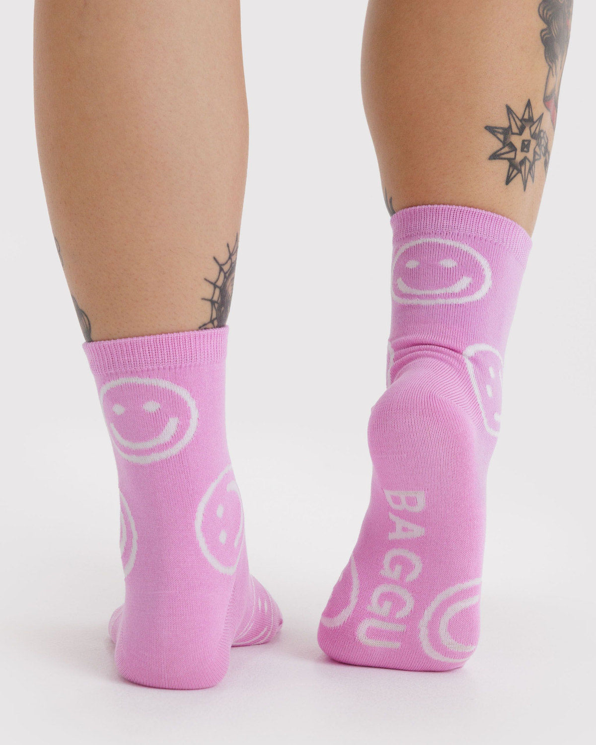 Crew Sock Pink Happy