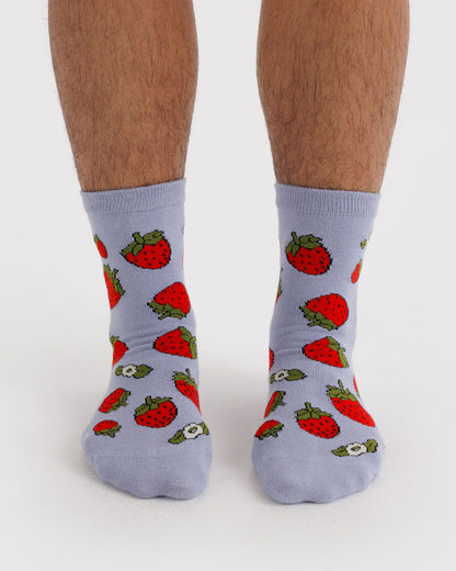 Crew Sock Strawberry Blossom