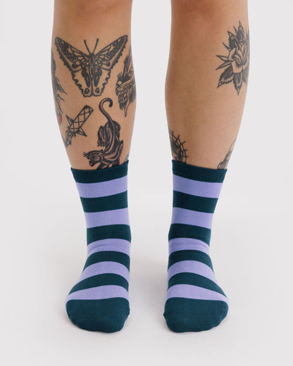 Crew Sock Malachite Stripe