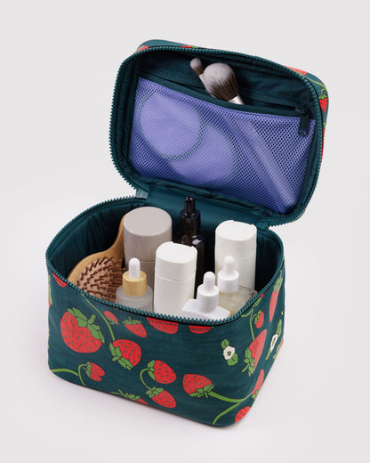 Large Cosmetic Case Strawberry Blossom