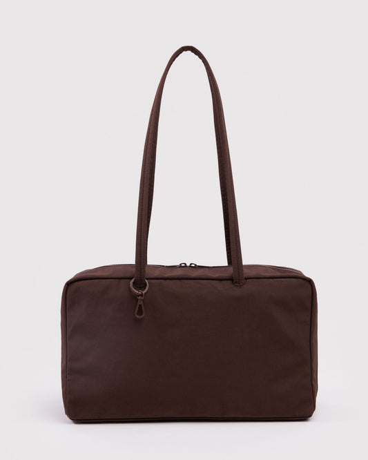 Medium Nylon Bowler Bag Coffee