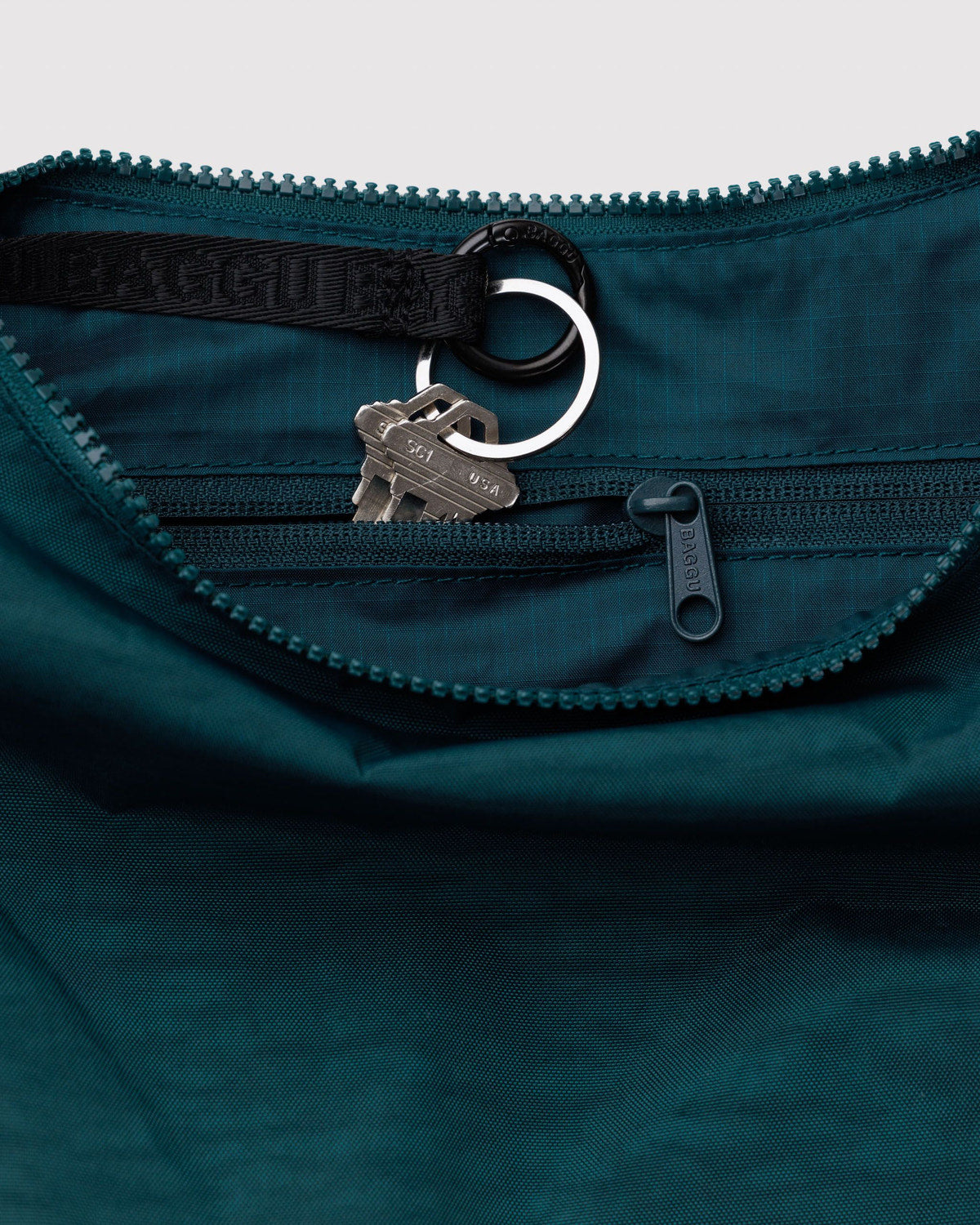 Medium Nylon Crescent Bag Deep Sea