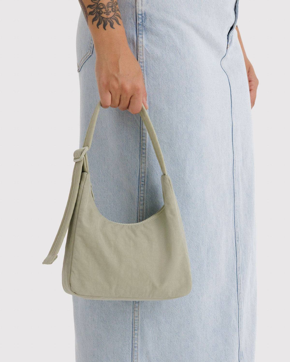 Mini Nylon Shoulder Bag  Celadon
