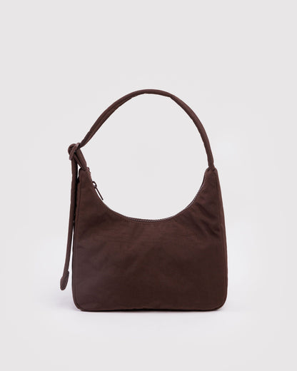 Mini Nylon Shoulder Bag  Coffee