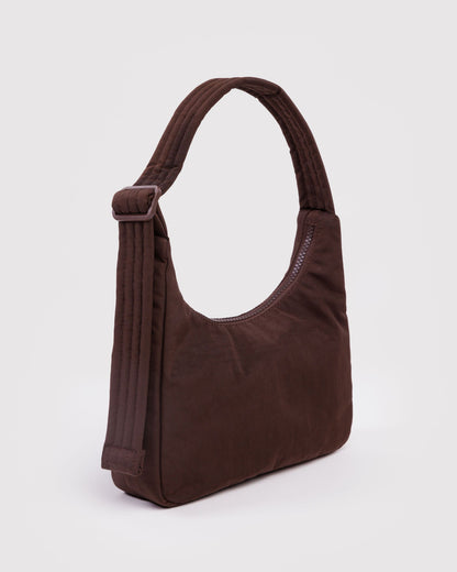 Mini Nylon Shoulder Bag  Coffee