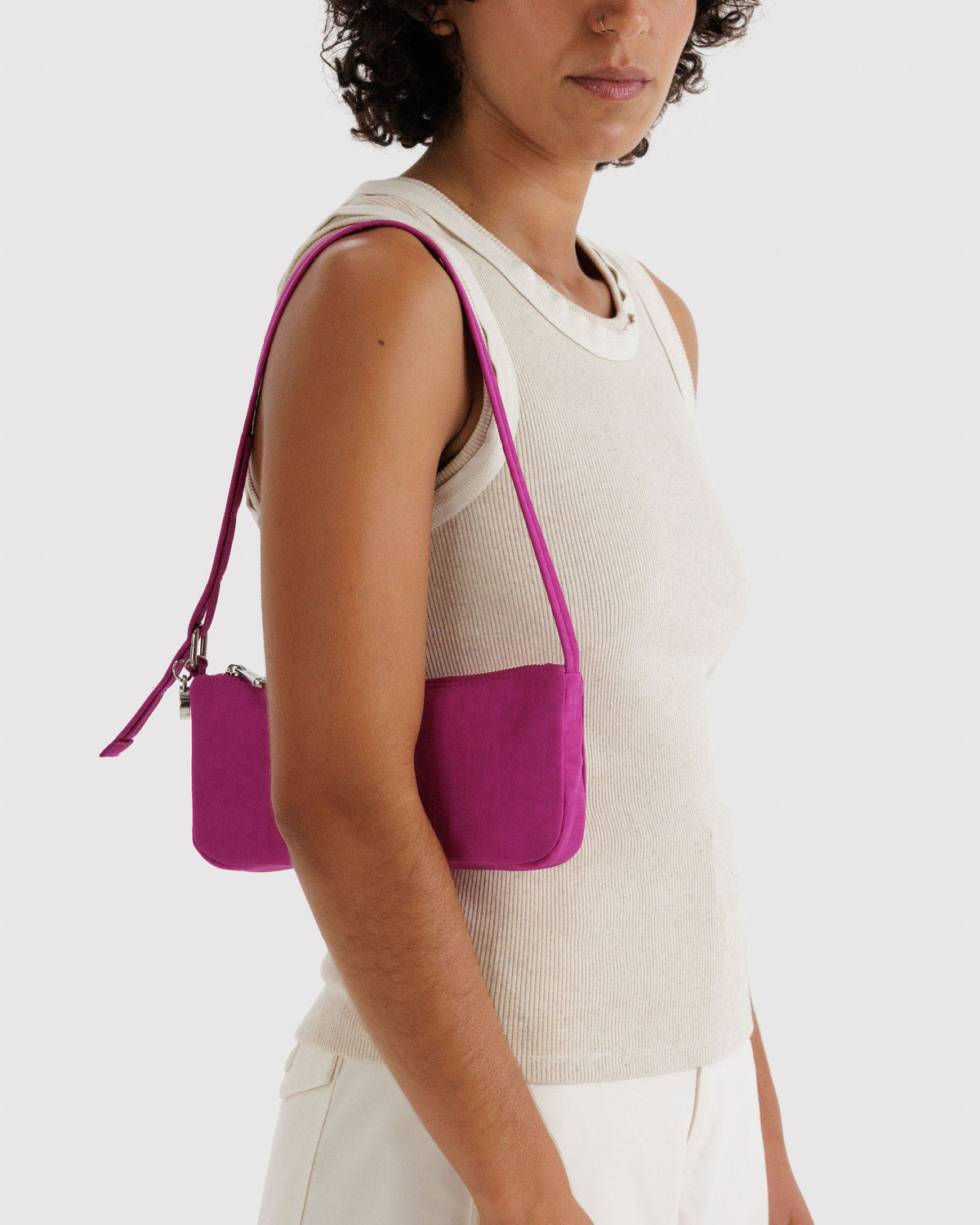 Nylon Pochette Deep Fuchsia