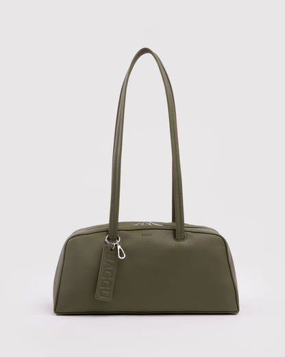 Recycled Leather Bowler Bag Loden