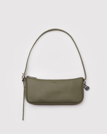 Recycled Leather Pochette Loden