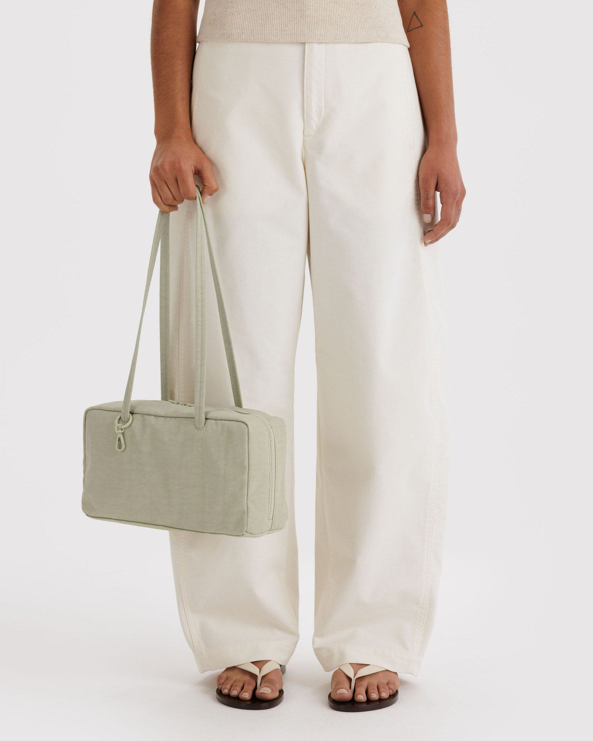 Nylon Bowler Bag Celadon