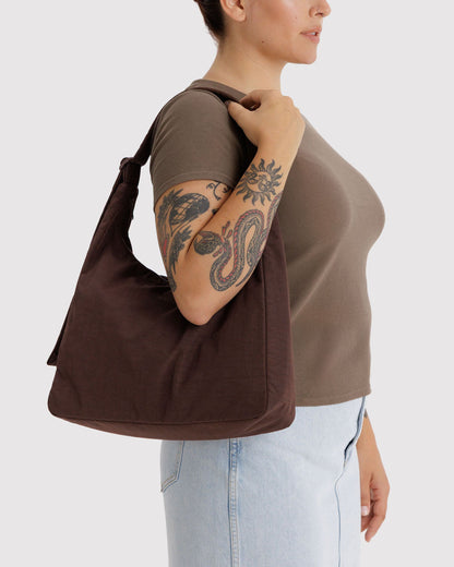 Nylon Shoulder Bag Coffee