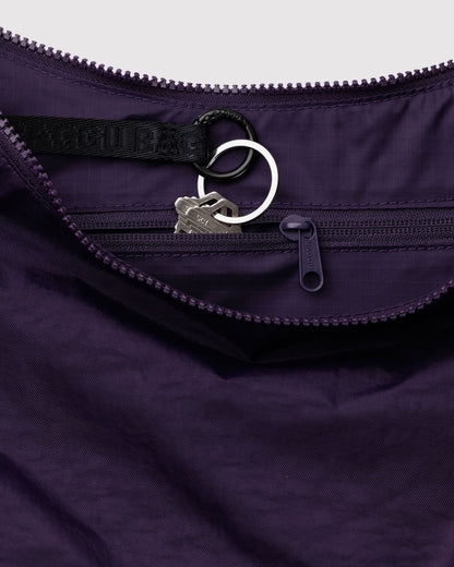Medium Nylon Crescent Bag Fig