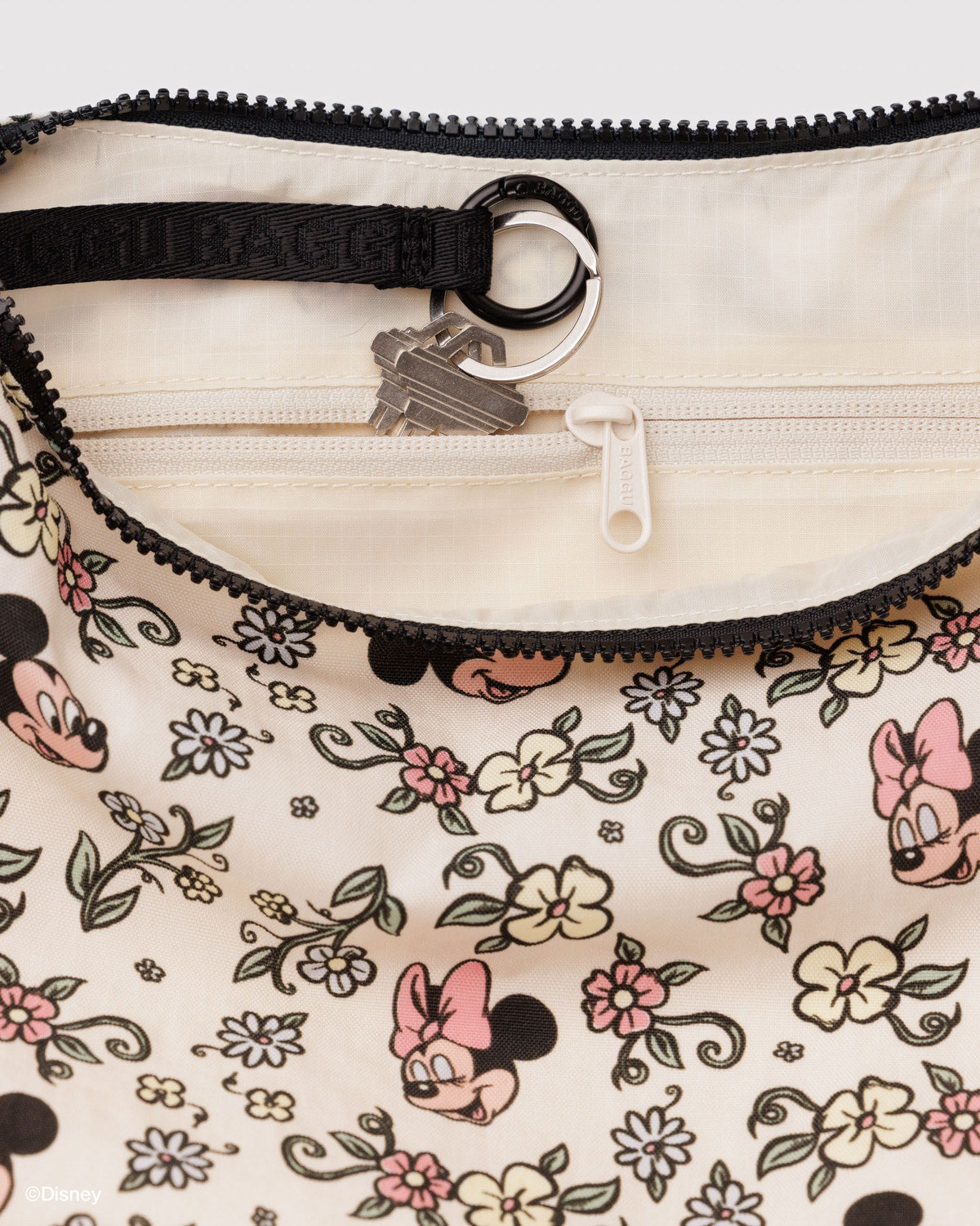 Medium Nylon Crescent Bag Storybook Floral