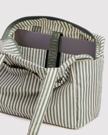 Everyday Cloud Bag Sage Stripe