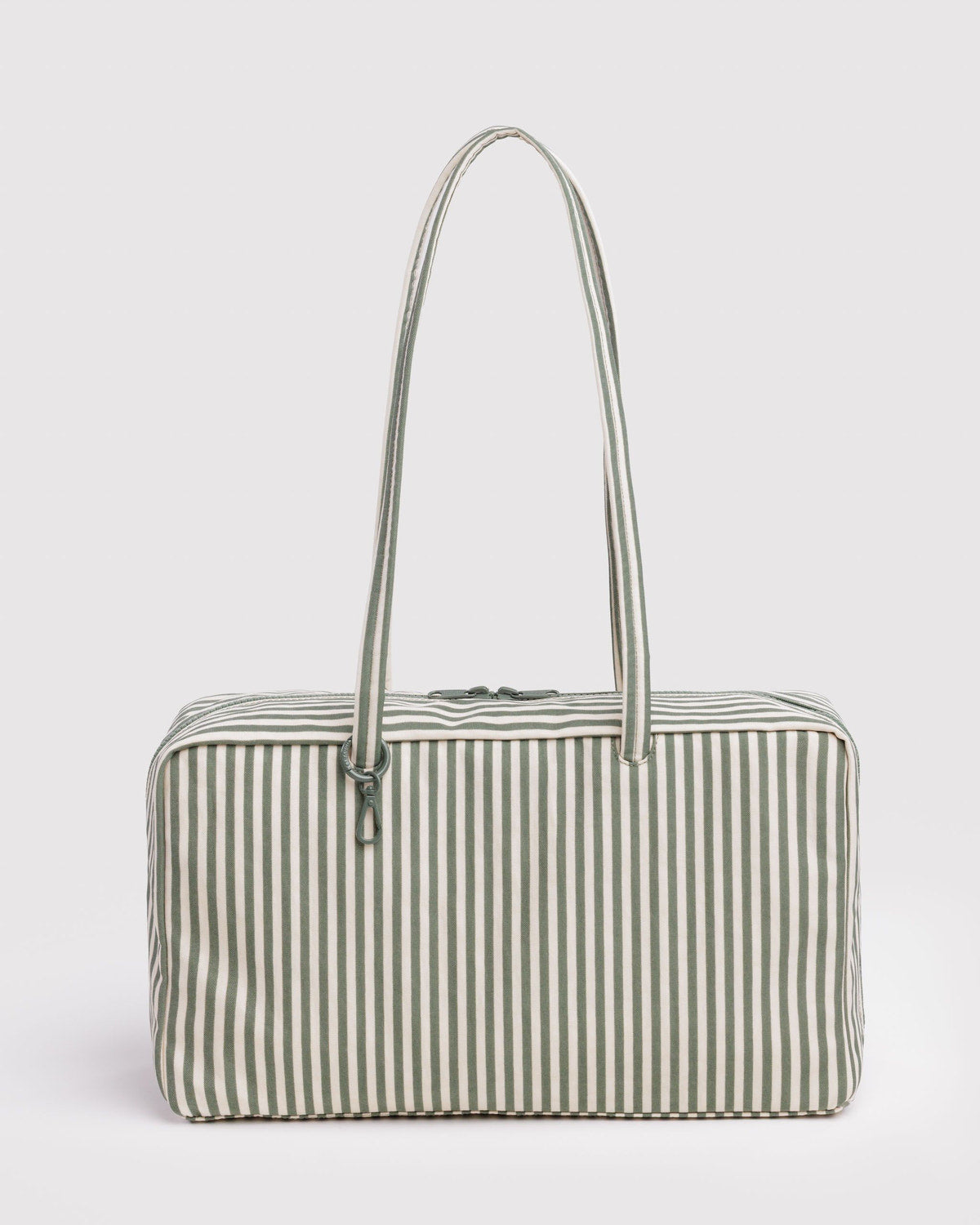 Medium Nylon Bowler Bag Sage Stripe