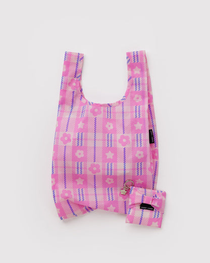 Baby Bow Baggu Market Plaid Pink