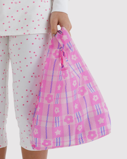 Baby Bow Baggu Market Plaid Pink