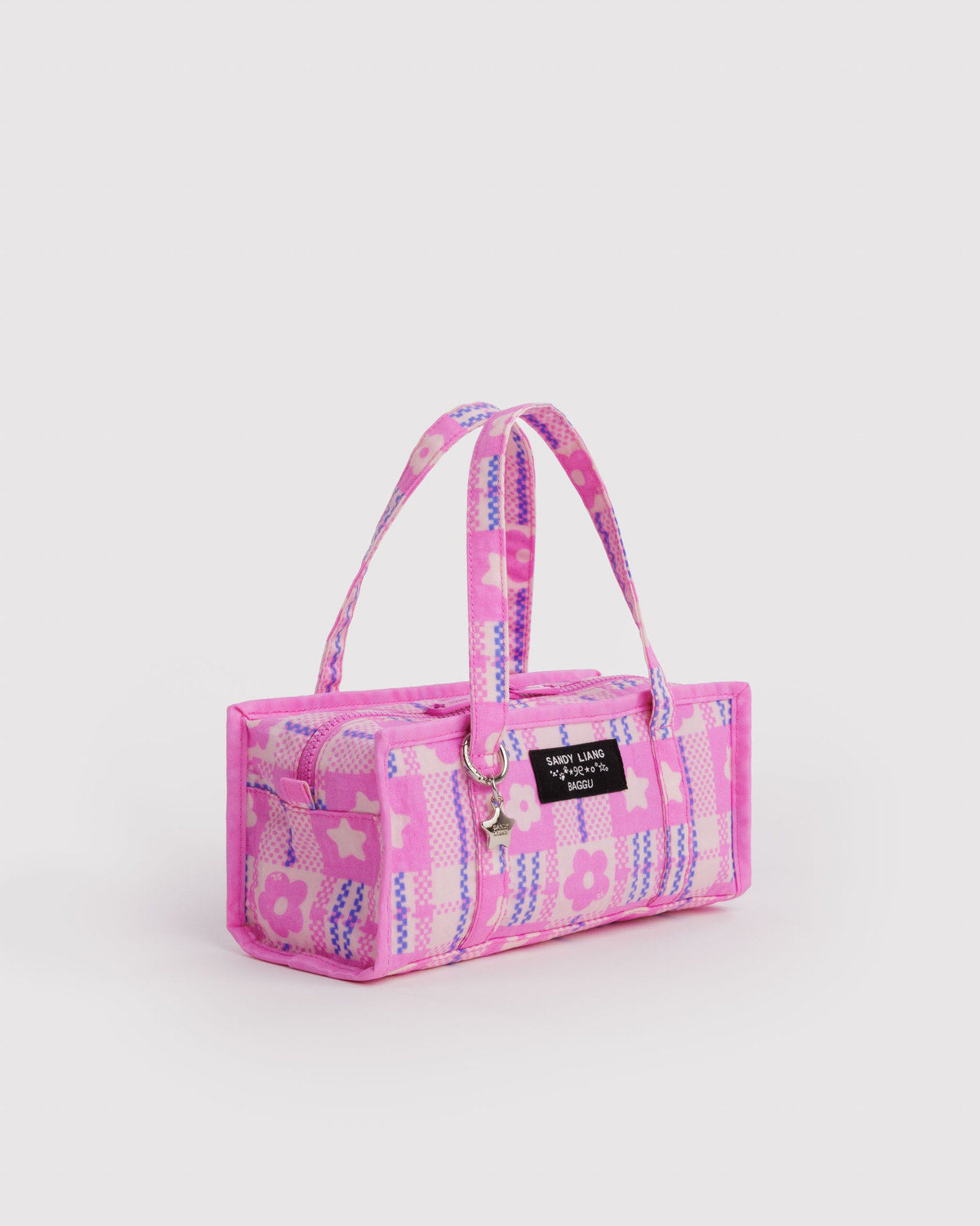 Mini Nylon Market Bag Market Plaid Pink